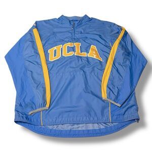 Majestic Vintage UCLA Bruins Blue Quarter Zip Windbreaker Jacket Men’s Size XL